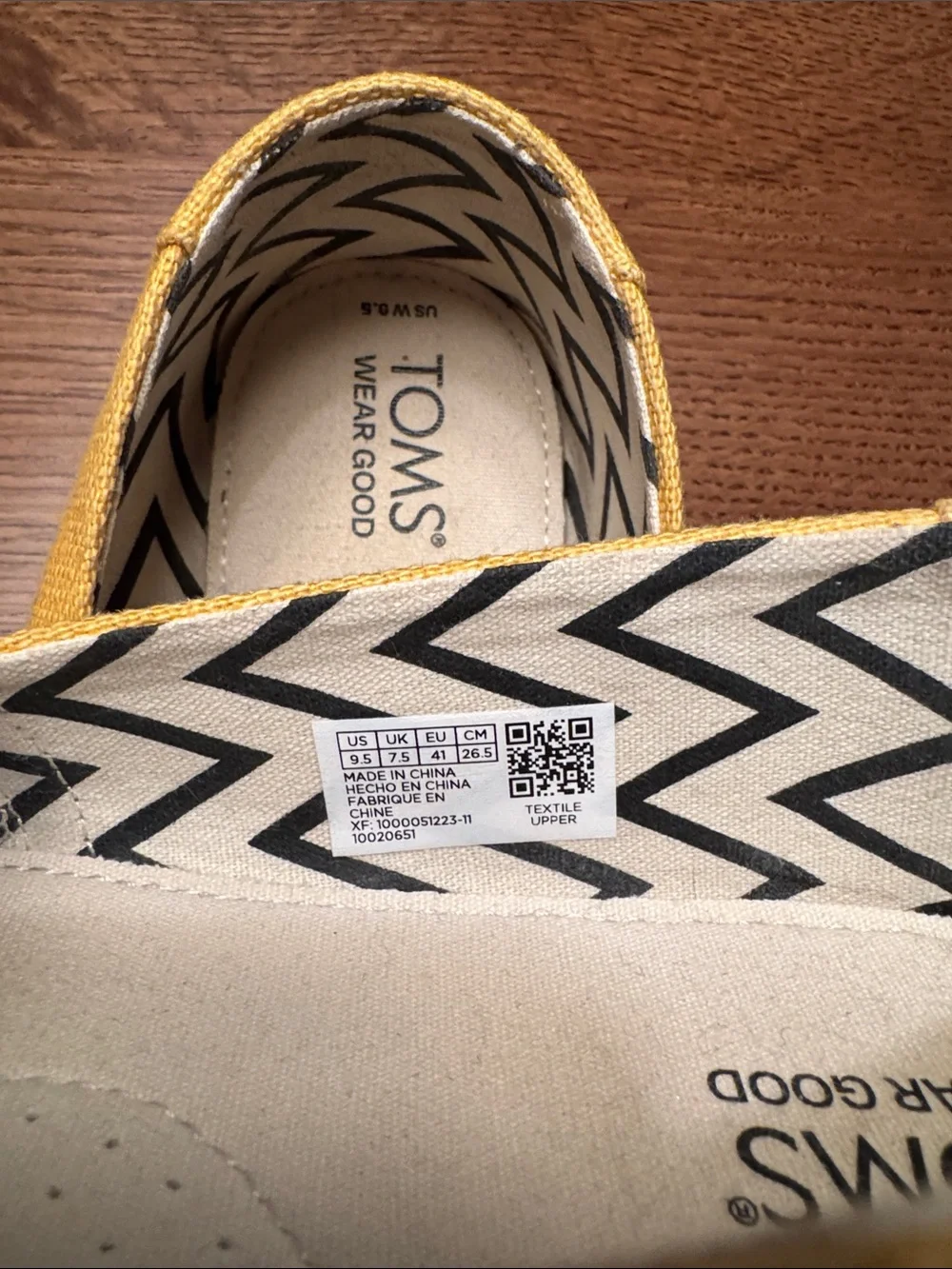 TOMS Women's Alpargata Slip-On Canvas Loafers in Mustard Yellow - 9.5